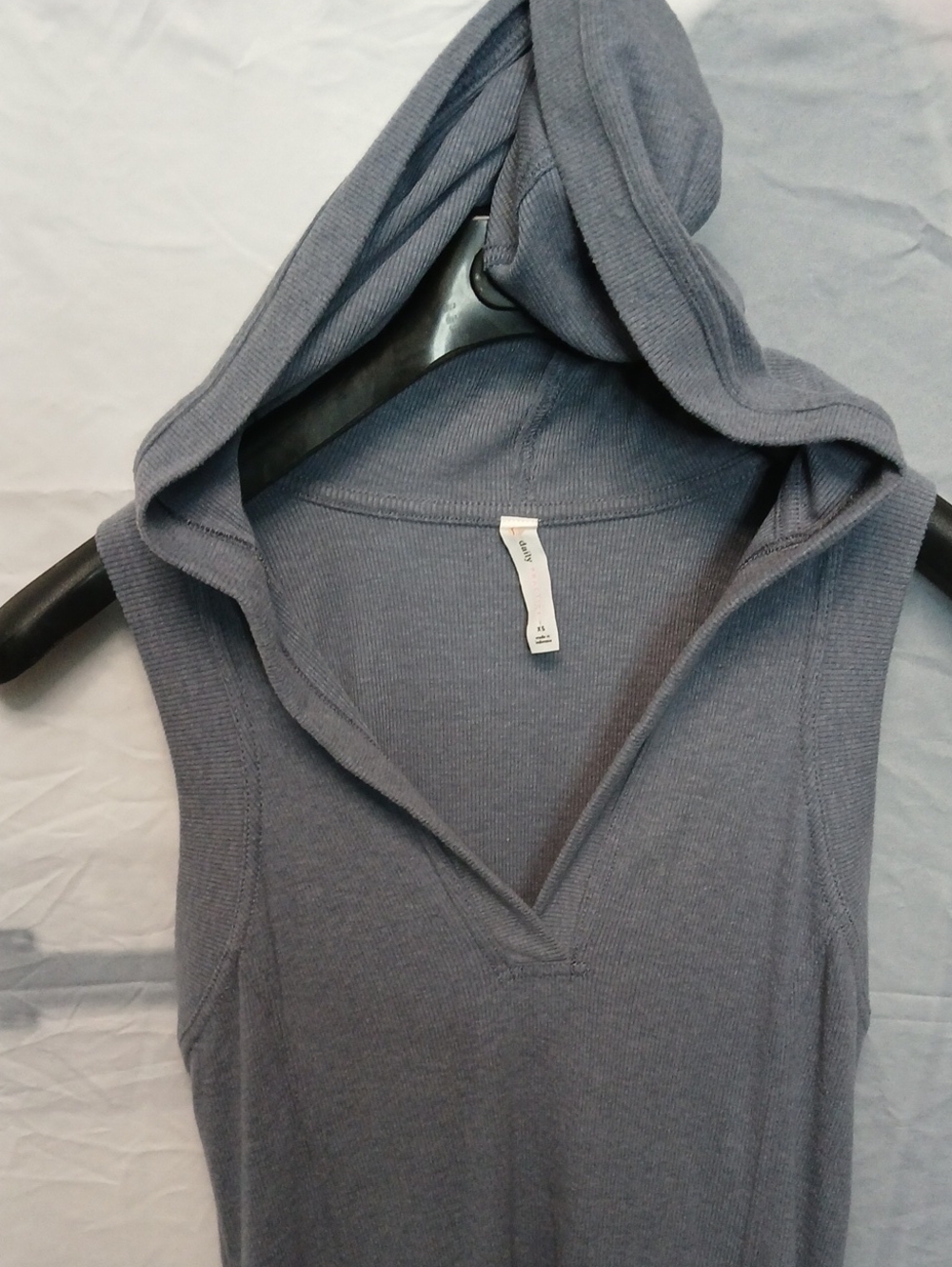 Daily Practice Anthropology Sleeveless Hooded Maxi Dress in Slate Blue